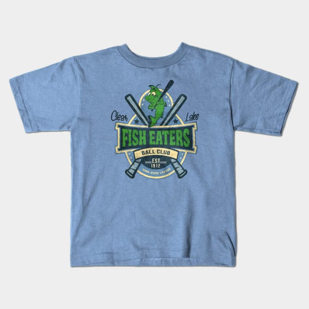 Defunct Clear Lake Fish Eaters Baseball Teams Kids T-Shirt by Nostalgia Avenue